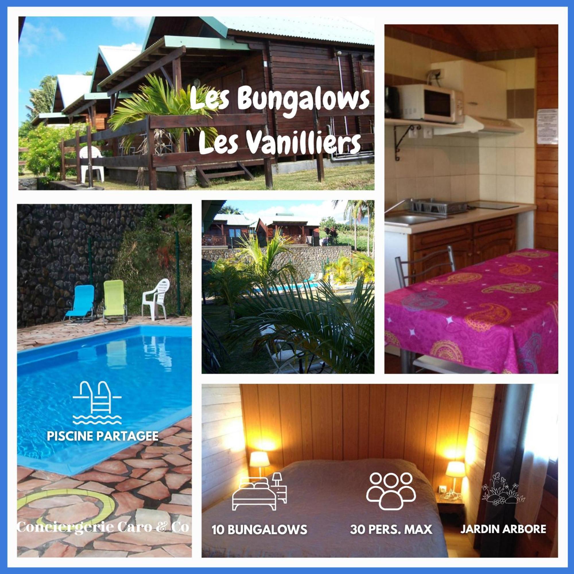 Les Bungalows Les Vanilliers, Sud Sauvage Avec Piscine Saint-Joseph Exteriör bild